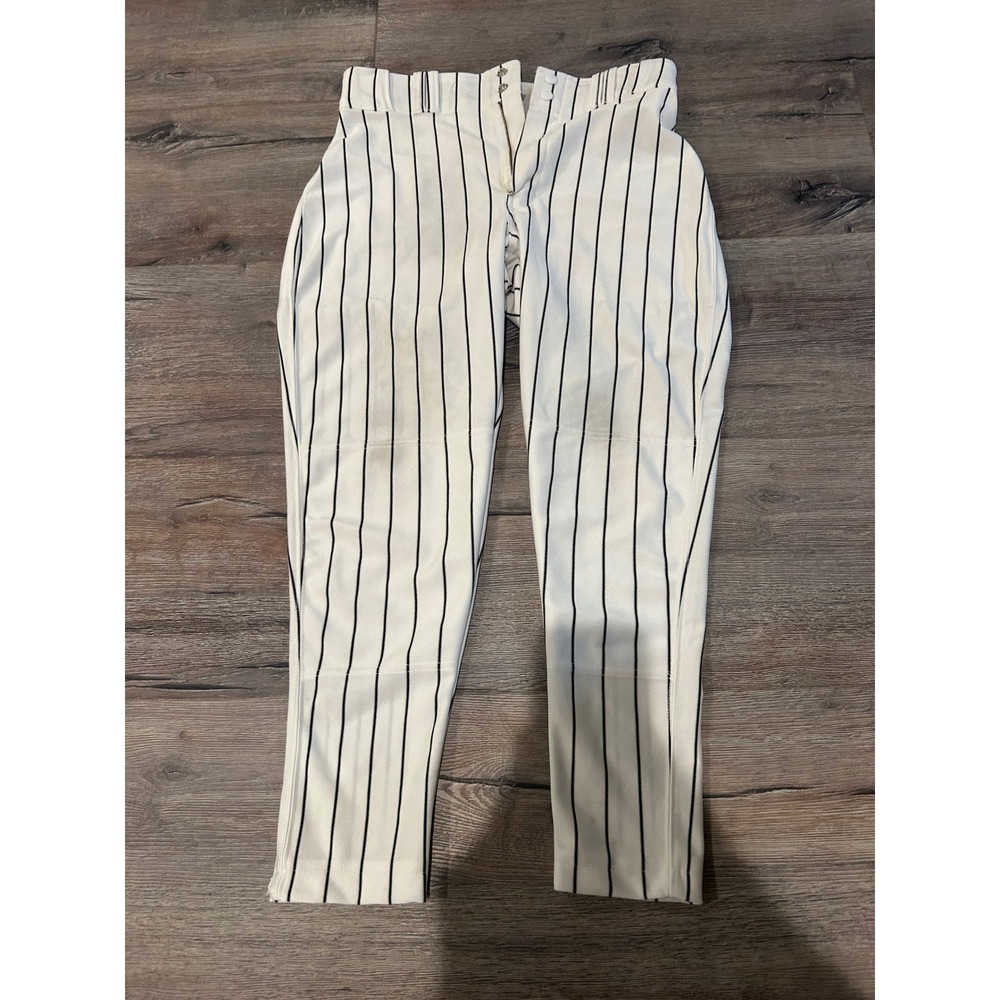 Champro Men Baseball Pants White Black‎ Pinstripe Adult Medium BP33